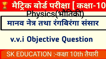 NCERT Science class 10th (मानव नेत्र तथा रंगबिरंगा संसार) Bihar Board exam -2023. जल्दी देखें/