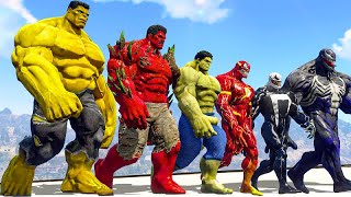 Hulk vs Venom | Red Hulk Hell x Yellow Hulk x Venom Flash x Venom Ghost - What If