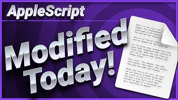 AppleScript Tutorial : Most recent modified file from a folder