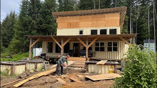 Part 1 of 2 - RARE, RAW, UNFILTERED LIVE LOOK of OFF GRID LIFE - Shipping Container House & Sawmill