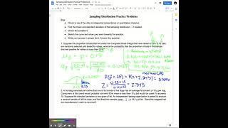 AP Statistics - Sampling Distribution Practice Problems
