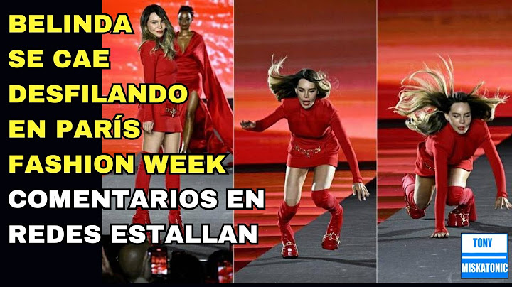 BELINDA SUFFERS A SERIOUS FALL ON THE L'OREAL CATWALK DURING PARIS FASHION WEEK.