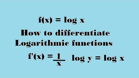 Logarithmic differentiation