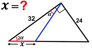 Can you find the length X | (Fun Geometry Problem) | math maths | geometry