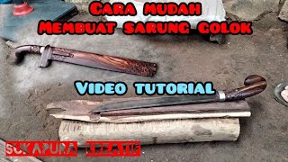 membuat sarung golok, full sonokeling