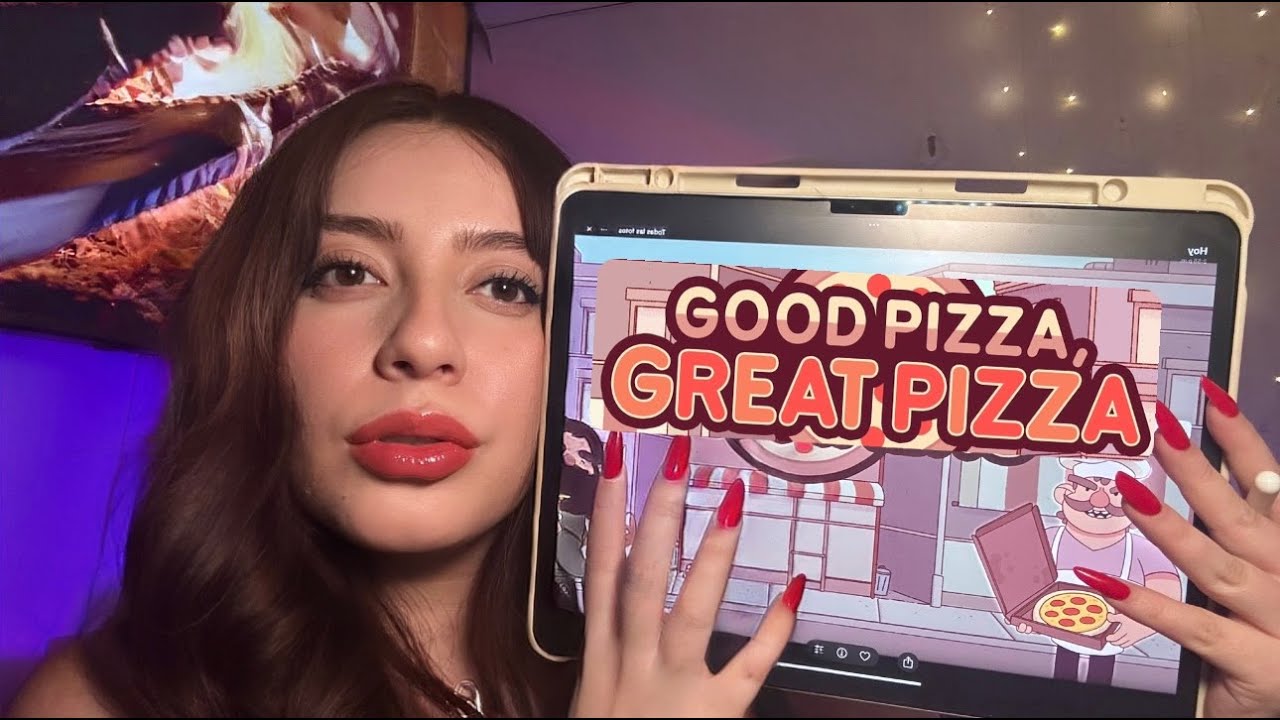 iPad ASMR | Jugando Good Pizza, Great Pizza 🍕 ✨- relaxing Tapping & Whispering