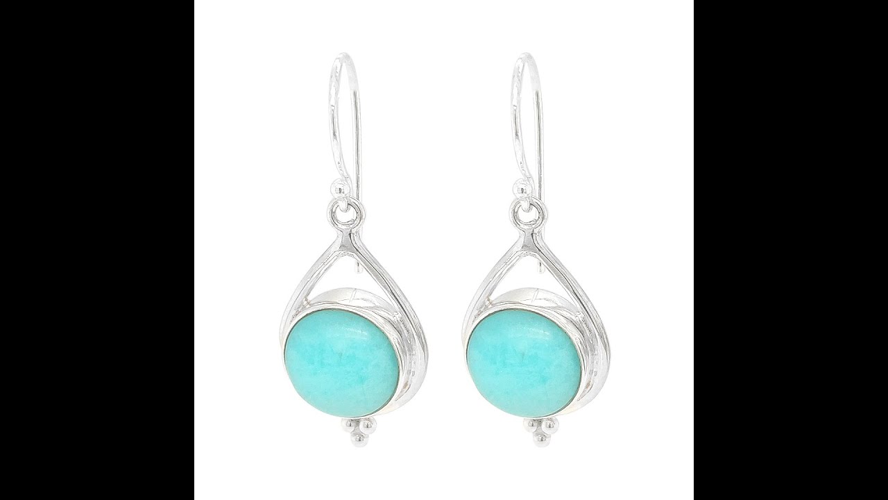 ASHA Jewelry - Amazonite Boho Style Sterling Silver Earrings