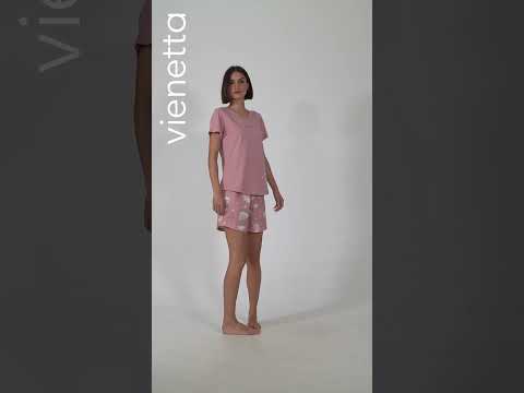 Купить Хлопковый комплект с шортами VIENETTA 4070035696 в Украина в Lingerie.ua - Одяг для дому та відпочинку, Видео 1