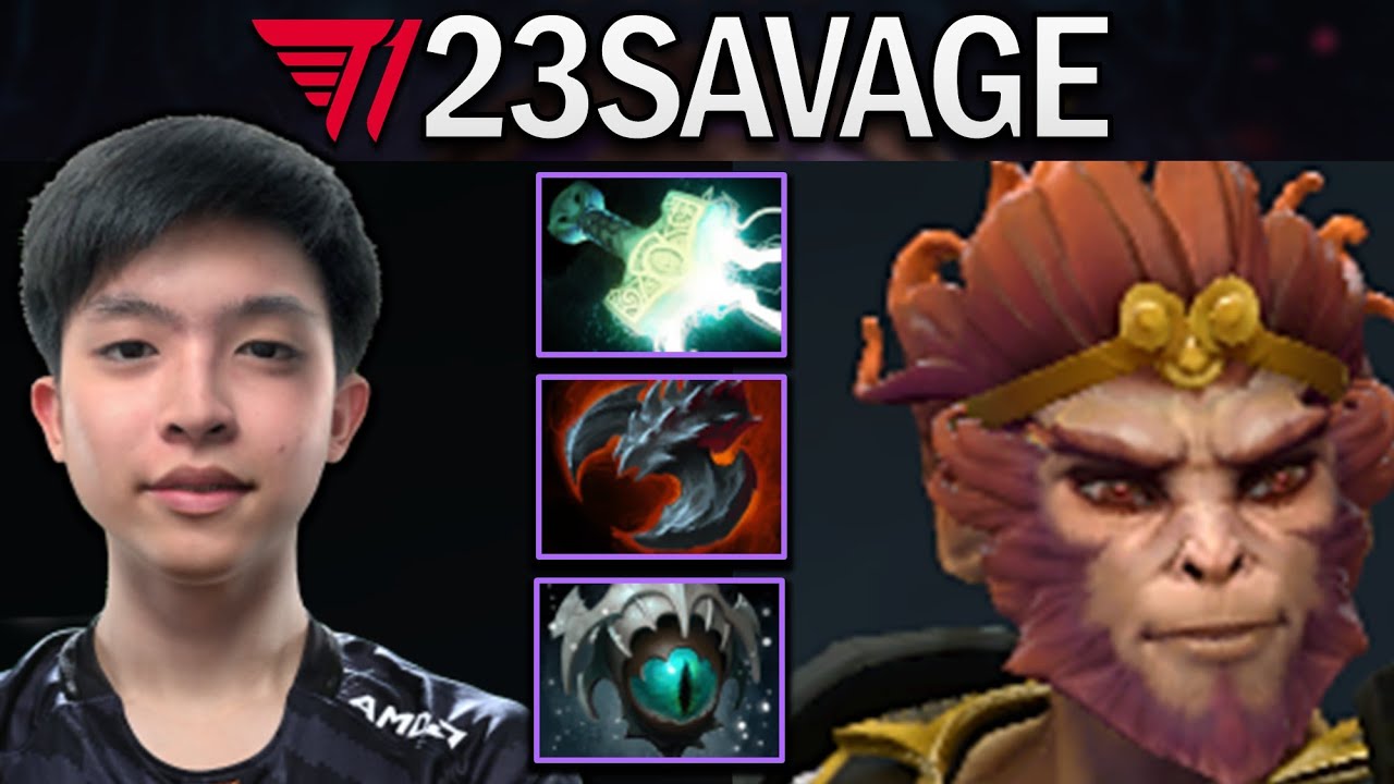 T1.23SAVAGE MONKEY KING WITH 20 KILLS - DOTA 2 7.30E GAMEPLAY