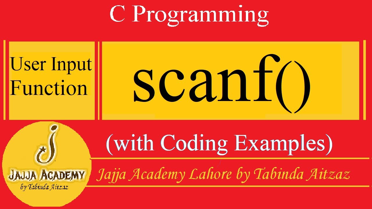 Scanf Function in C Language - YouTube