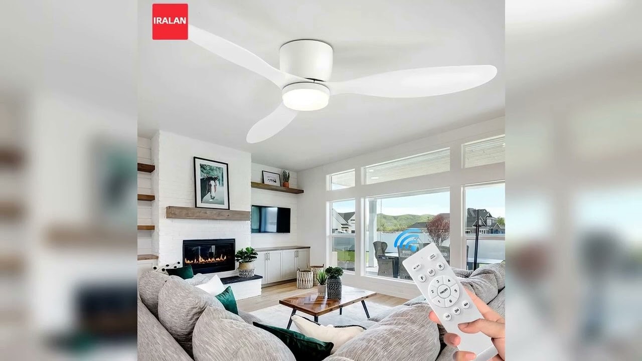 A must-have product! IRALAN Modern Ceiling Fan with LED Light DC motor Large Air Volume Remote Con