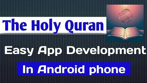 Al Quran App Development | In Android | Sketchware Studio