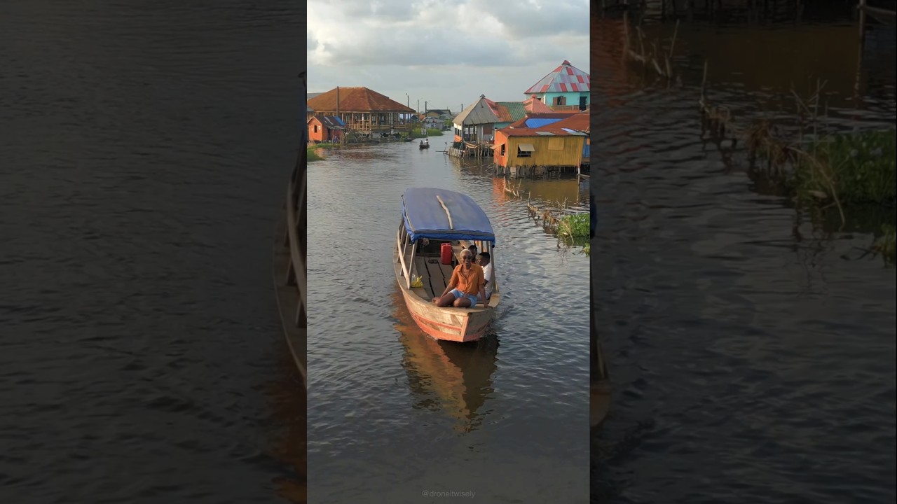 Ganvié, le village flottant du Bénin vu du ciel 🌍🚁 | Drone 4K 