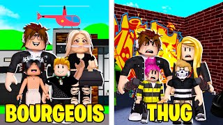 FAMILLE BOURGEOISE vs FAMILLE THUG dans Roblox BROOKHAVEN RP !