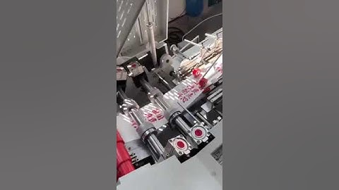 New Shopping bag machine with twisted and flat handle inline #paperbag #fachpack2022