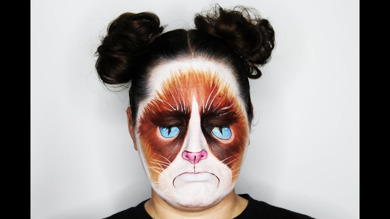 Grumpy Cat Face Painting Tutorial YouTube