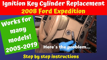 Ignition Key Lock Cylinder Replacement Ford Expedition & F150 AU5Z-11582-b