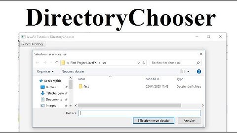 JavaFX Tutorial 30 - DirectoryChooser Java GUI