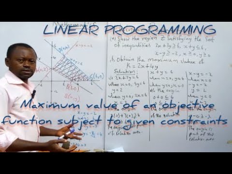 LINEAR PROGRAMMING, MAXIMUM/MINIMUM VALUES, CONSTRAINTS @victorohia739# ...