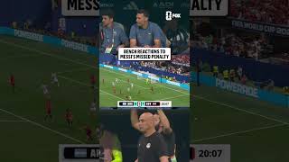 Limited reactions from the Egypt and Argentina managers after Messi's missed penalty