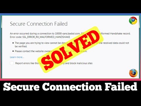 [FIXED] Error Secure Connection Failed All Browsers Problem