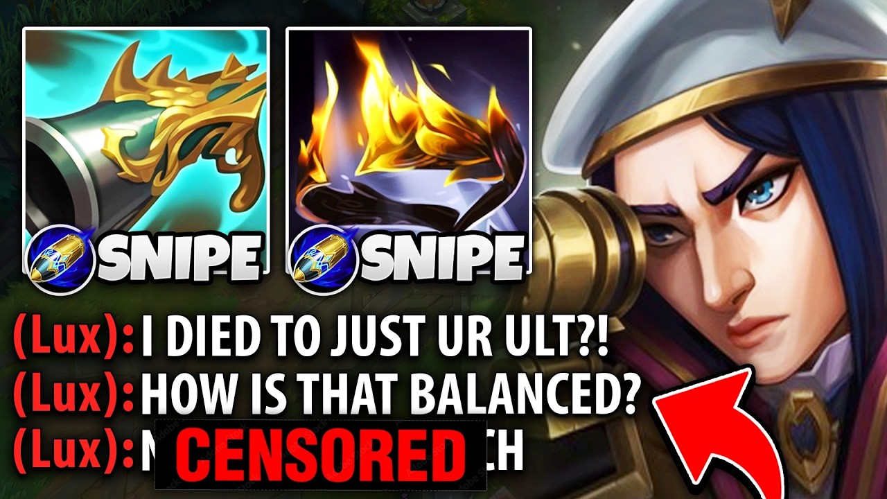 I GAVE THIS LUX A MENTAL BREAKDOWN WITH ONE SHOT SNIPER CAITLYN! (SHE RAGED ALL GAME)