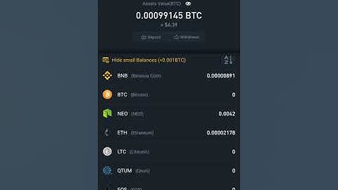 How to Convert your small Balances on Binance to BNB