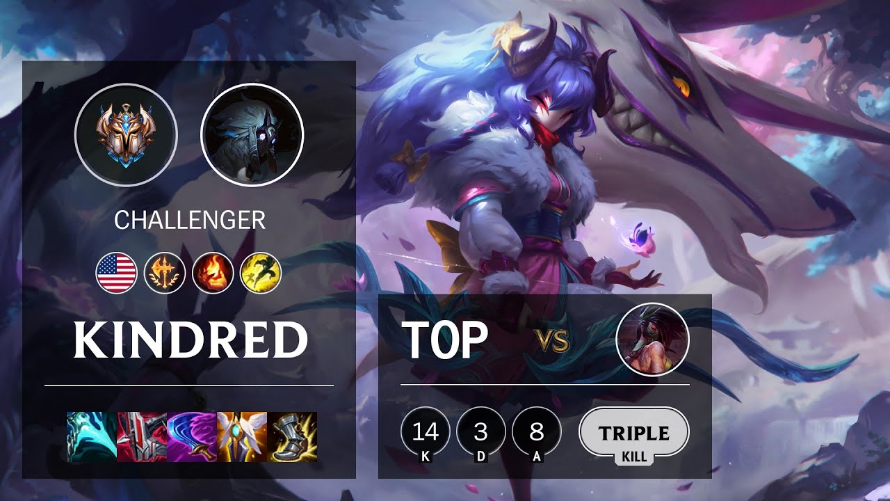 Kindred Top vs Akali - NA Challenger Patch 11.9
