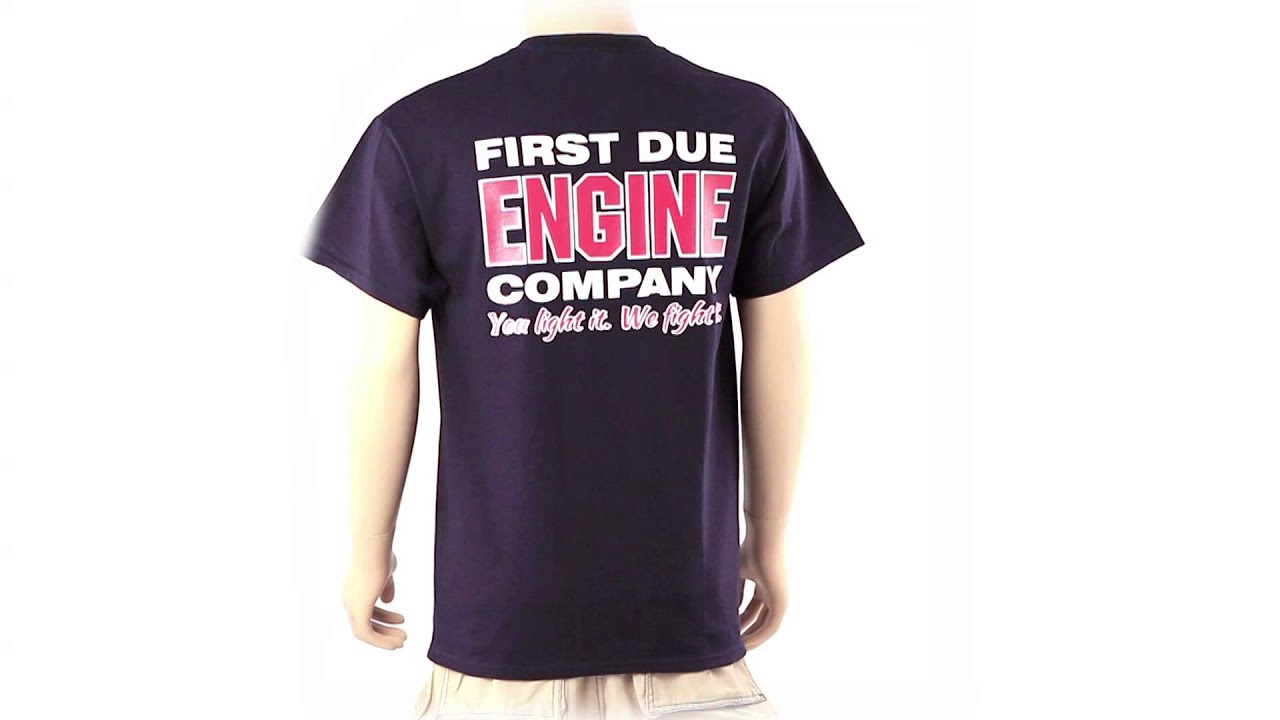 EmergencyStuff.com - First Due Engine Company T-Shirt - www.OnlineProductVids.com