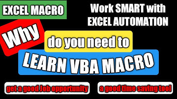 Why do you need to learn vba macro?| Importance of excel automation