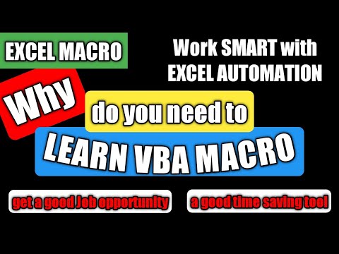 Why do you need to learn vba macro?| Importance of excel automation