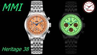 MMI Heritage Chrono 38 - A Stunning Full Lume Dial Mechaquartz Chrono
