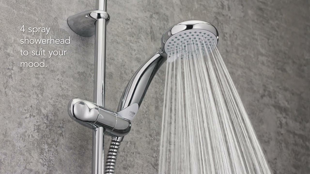 Mira Nektar Montage-Set, Chrom – Duscharmatur Mit Brauseschlauch Und Seifenschale, Einfach Zu Installieren