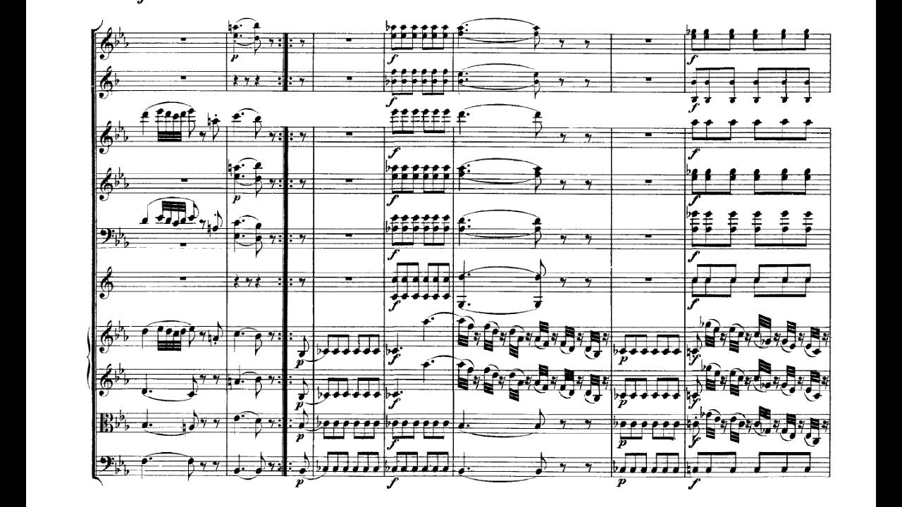моцарт симфония 6 ноты для фортепиано