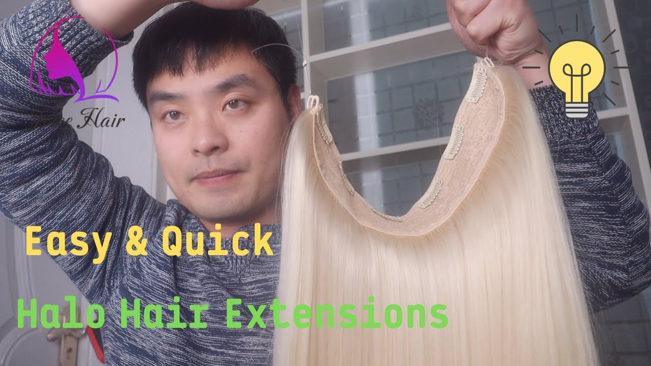 Halo Hair Extensions, Quick & Easy Hair Extensions to Wear YouTube