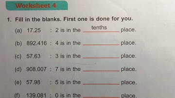 Class 5 unit 5 worksheet 4 dav public school ।। DAV Class 5 unit 5 worksheet 4