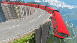 Long Articulated Bus Vs The Most Dangerous Road - Beamng.drive