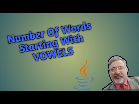 Number of Words starting with vowels | String Handling | java | ISC | class 11 | class 12