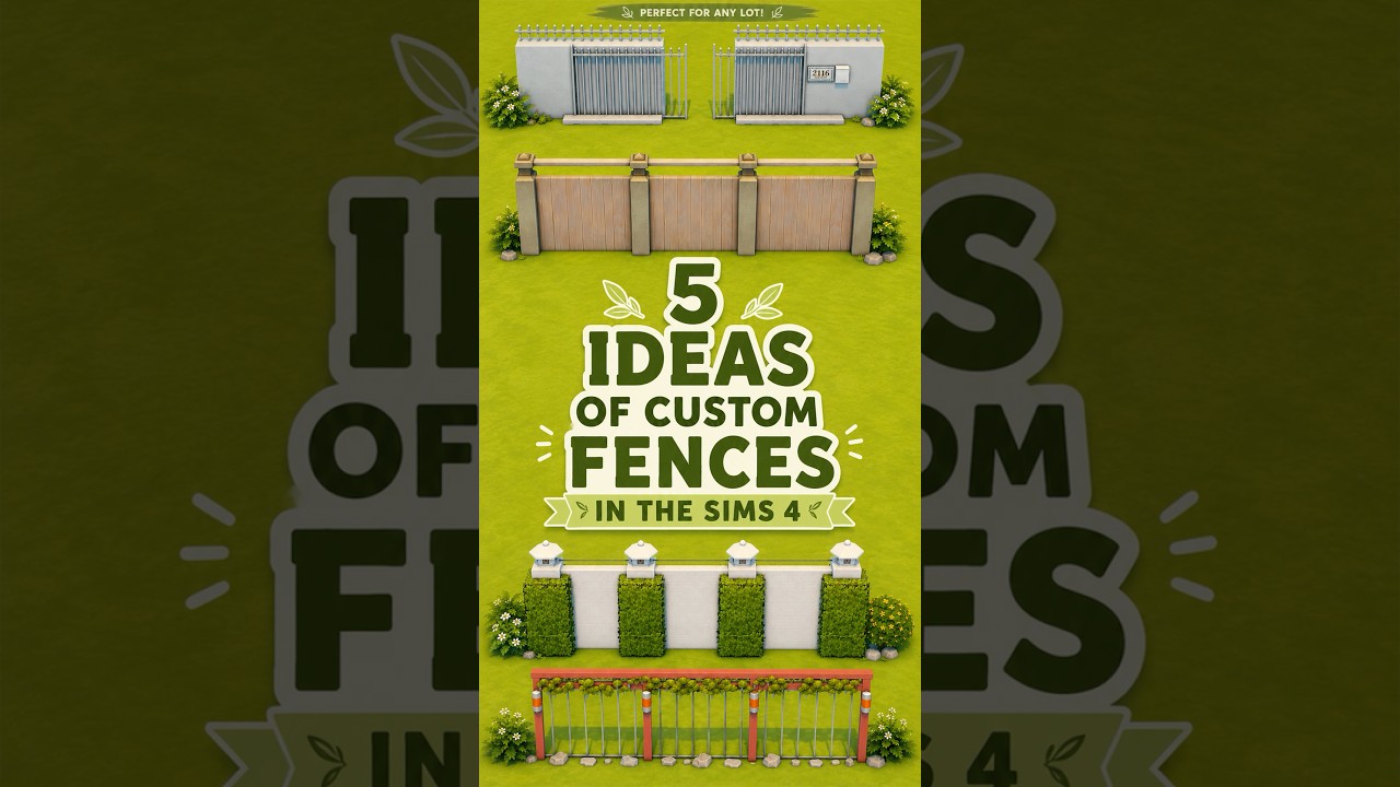 5 Custom Fences Ideas for The Sims 4 ✨