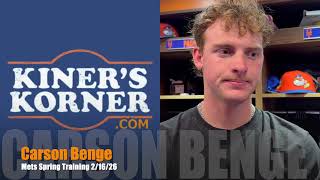 Carson Benge New York Mets Spring Training 2/16/26