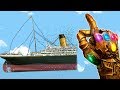I BECAME THANOS AND DESTROYED THE TITANIC IN FLOATING SANDBOX!