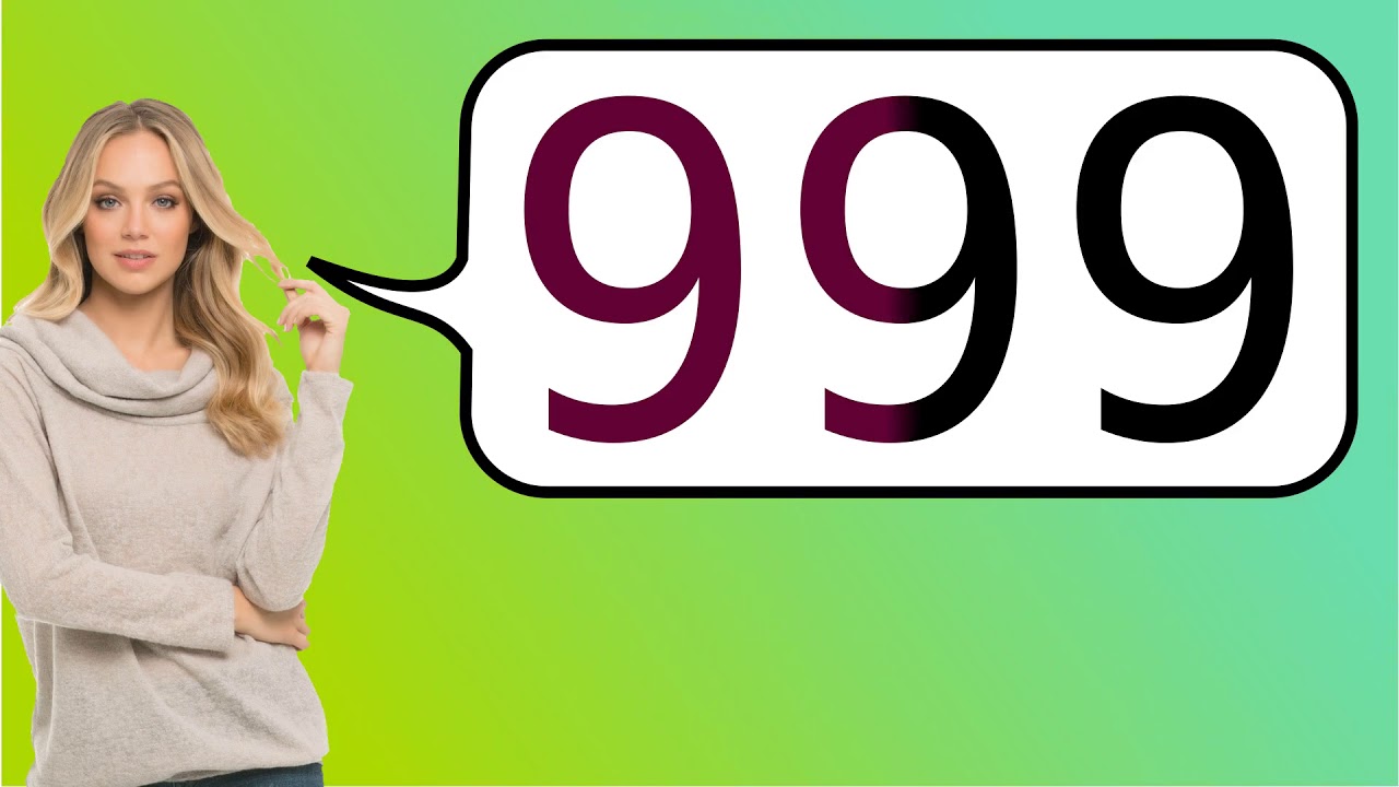 Como dizer '999' em ingles? - YouTube
