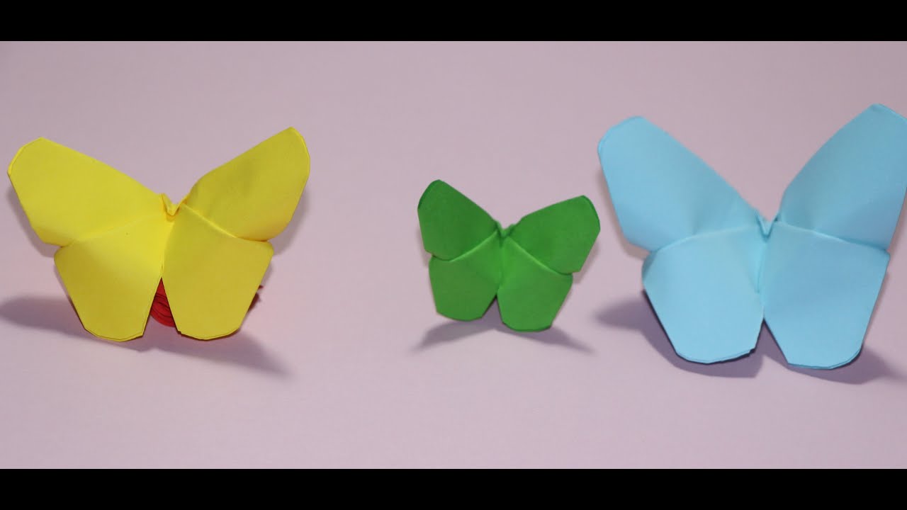  Butterfly paper folding origami tutorial - YouTube 