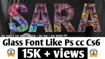 Glass Font Editing - How To Make Multicolor Glowing Glass Font In Pixellab Ps cc | Zarraq Creation