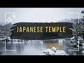 Japanese Temple Snow Ambiance 10 Hours | Peaceful Winter Sounds for Sleep & Relaxation ❄️