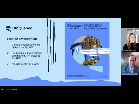 Présentation du 2e premier projet de Plan métropolitain d'aménagement et de développement révisé