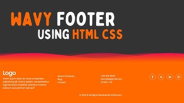Responsive animated Footer HTML CSS |Footer In HTML & CSS | Animated Footer HTML CSS | Footer HTML