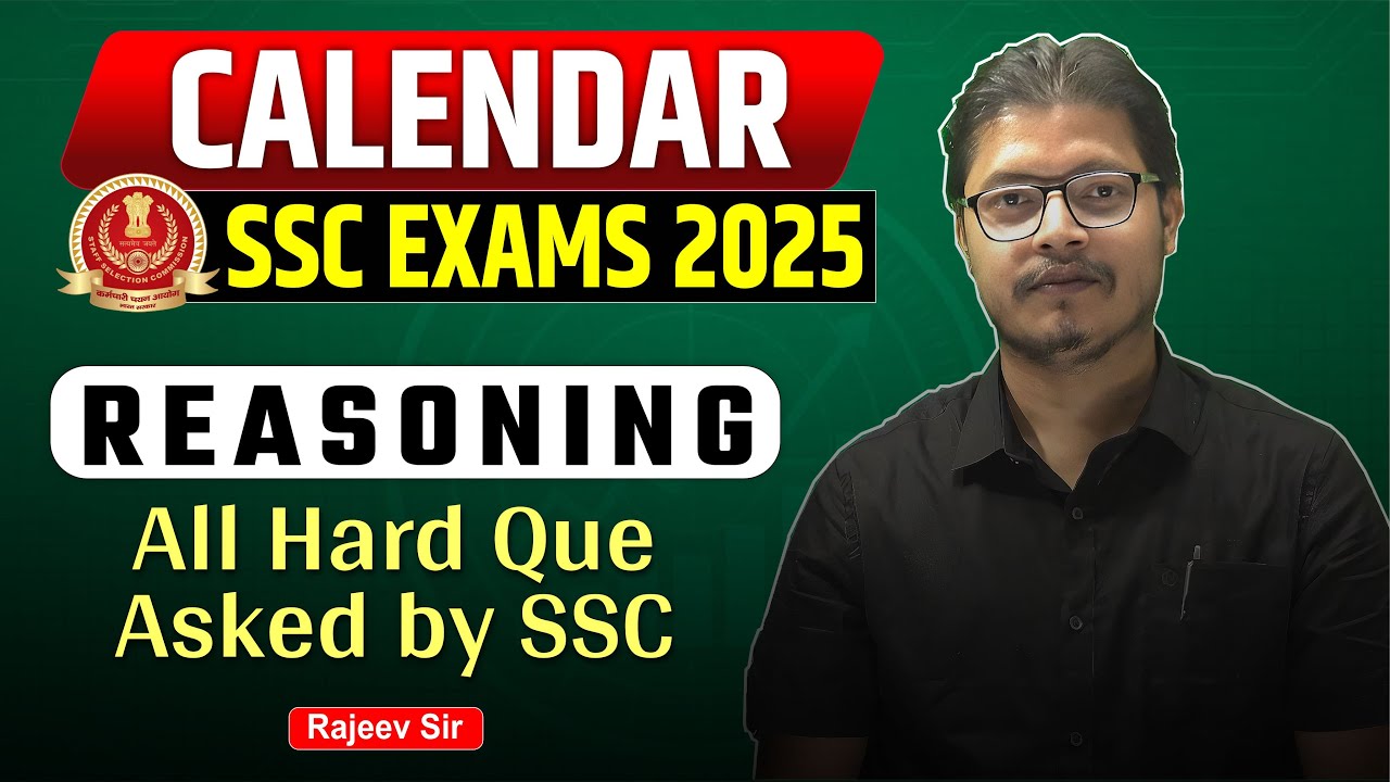 🔥 All Tough Calendar Questions Asked in SSC Exams | Rajeev Sir's Reasoning Tricks  | SSC CGL CHSL