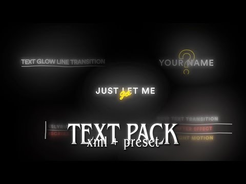 Text Pack like After Effects (+Preset) | Alight Motion Text Effect ...