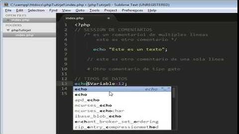 Curso PHP Basico #1 Comentarios, Tipos de Datos